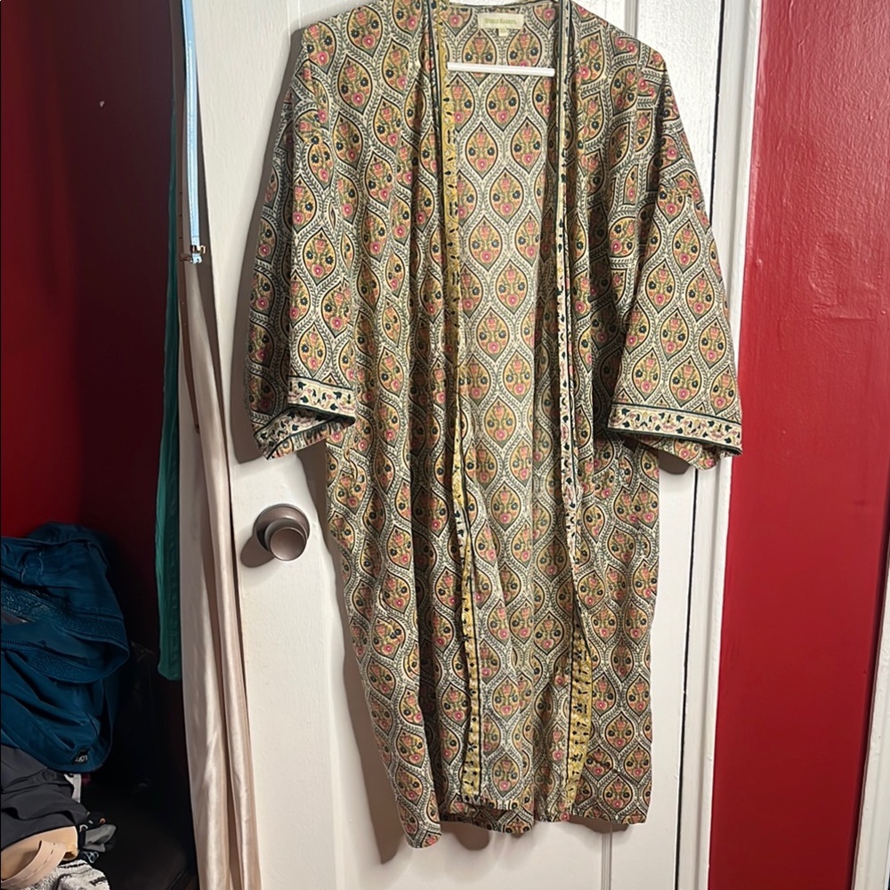 Cost Plus World Market Floral Patterned kimono robe